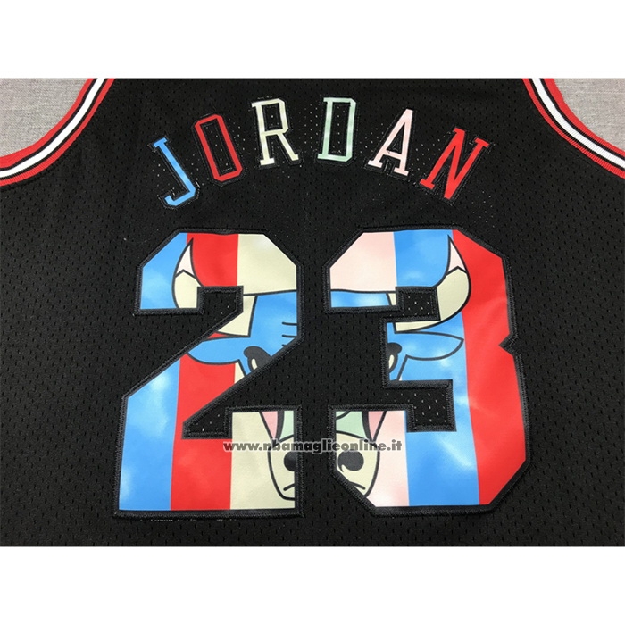 Maglia Chicago Bulls Michael Jordan #23 Mitchell & Ness 1997-98 Nero2